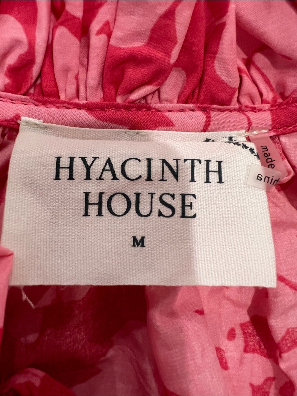 Tuckernuck Hyacinth House Thea Dress Medium Pink Floral Mini Tiered Cottage - Picture 7 of 13